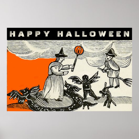 Vintage Halloween Poster (Voorkant)