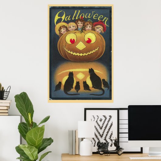 Vintage Halloween Poster (Thuiskantoor)