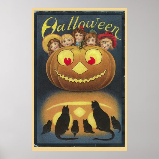 Vintage Halloween Poster (Voorkant)