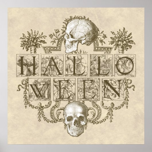 Vintage Halloween Poster (Voorkant)