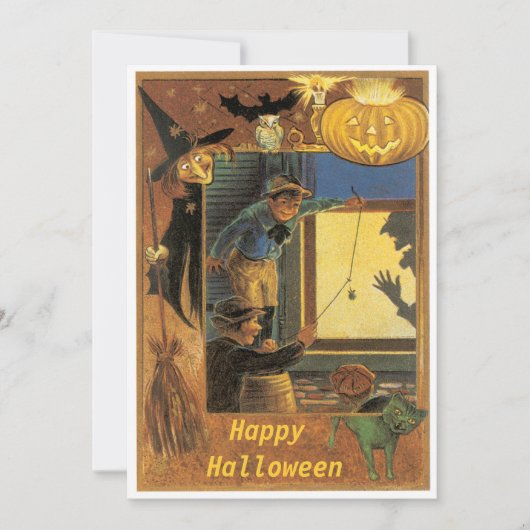 Vintage Halloween Pranksters Halloween Kaart (Voorkant)