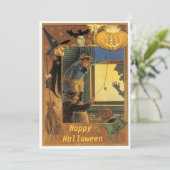 Vintage Halloween Pranksters Halloween Kaart (Staand voorkant)