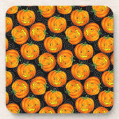 Vintage Halloween Pumpkin Bier Onderzetter (Voorkant)