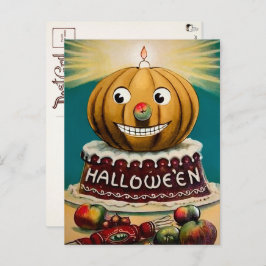 Vintage Halloween Pumpkin-Briefkaart Briefkaart