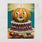 Vintage Halloween Pumpkin-Briefkaart Briefkaart (Voorkant)