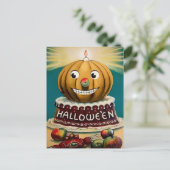Vintage Halloween Pumpkin-Briefkaart Briefkaart (Staand voorkant)