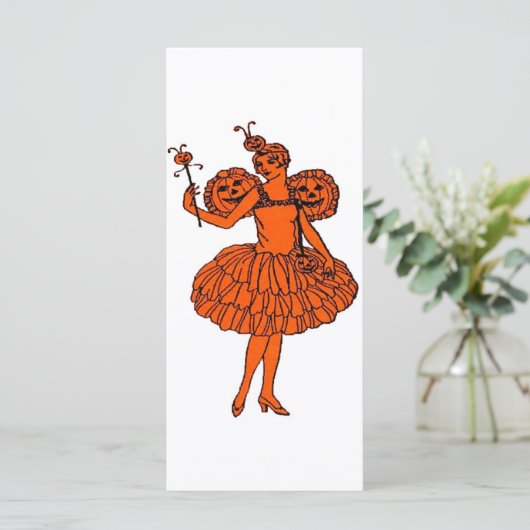 Vintage Halloween Pumpkin Fairy (Staand voorkant)