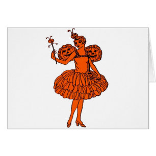 Vintage Halloween Pumpkin Fairy