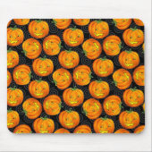 Vintage Halloween Pumpkin Pattern Mousepad Muismat (Voorkant)