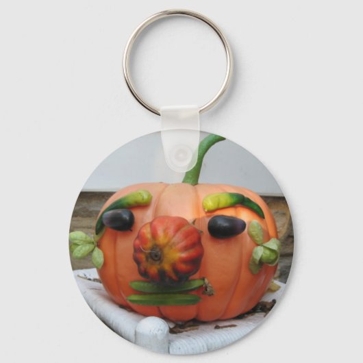 Vintage Halloween Pumpkin-Sleutelhanger Sleutelhanger (Voorkant)
