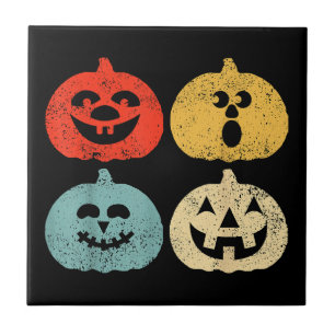 Vintage Halloween Pumpkin Vrouwen, Mannen, Kindere Tegeltje