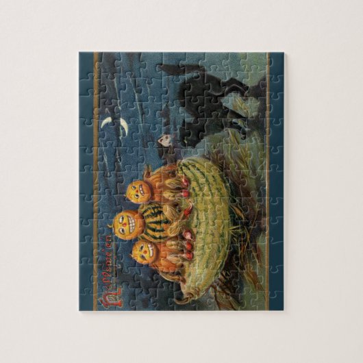 Vintage Halloween Pumpkins Legpuzzel (Verticaal)