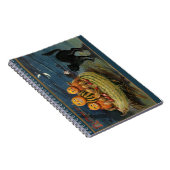 Vintage Halloween Pumpkins Notitieboek (Rechterzijde)