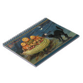 Vintage Halloween Pumpkins Notitieboek (Linkerzijde)