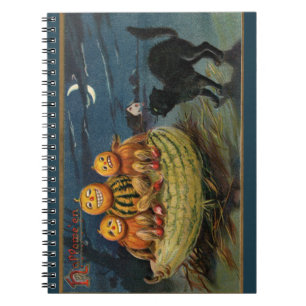 Vintage Halloween Pumpkins Notitieboek