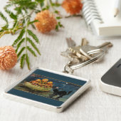 Vintage Halloween Pumpkins Sleutelhanger (Zijkant)