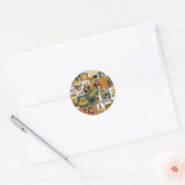 Vintage Halloween Ronde Sticker (Envelop)