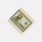 Vintage Halloween Scarecrow en Witch Servetten (Hoek)