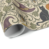 Vintage Halloween Scrollwork Cadeaupapier (Rol Hoek)