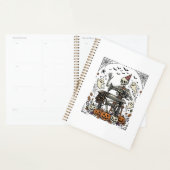 Vintage Halloween Skelet Naaimachine Shirt De Planner (Display)