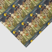 Vintage Halloween skeletspuitzakweefsel Tissuepapier (Detail)