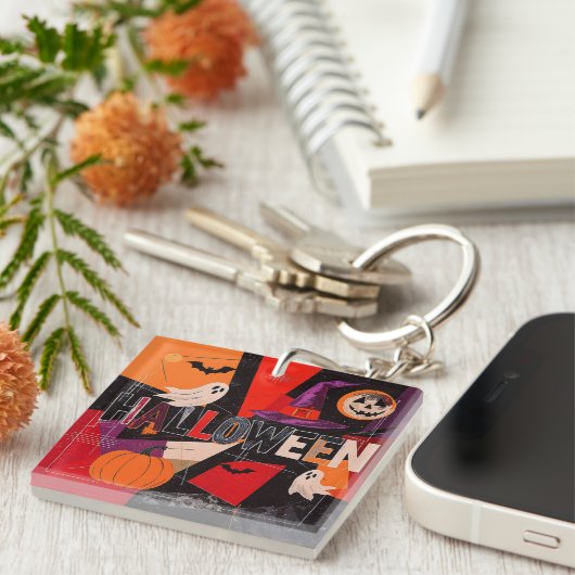 Vintage Halloween Sleutelhanger (Voorkant Rechts)