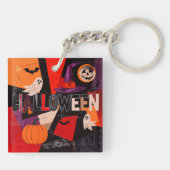 Vintage Halloween Sleutelhanger (Achterkant)