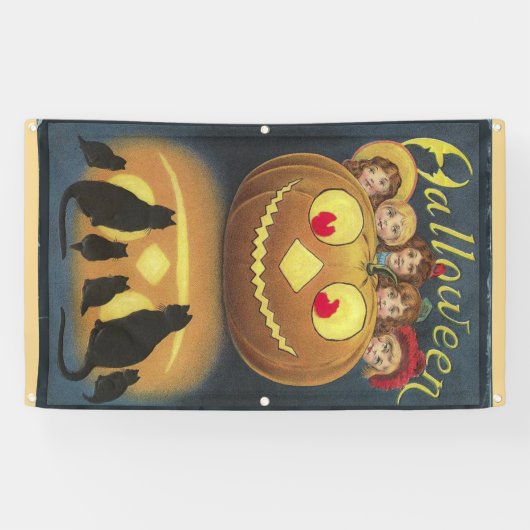 Vintage Halloween Spandoek (Horizontaal)