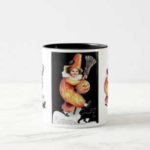 Vintage Halloween Sparking Costume Party Tweekleurige Koffiemok