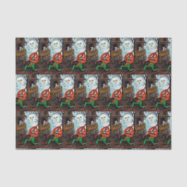 Vintage Halloween-spookpopperweefsel Tissuepapier