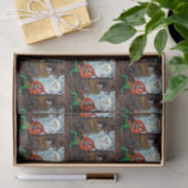 Vintage Halloween-spookpopperweefsel Tissuepapier (Geschenk)