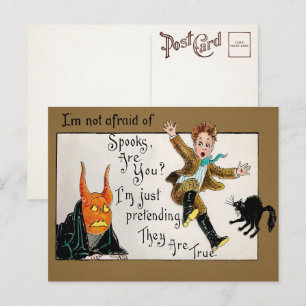 Vintage Halloween Spooks Briefkaart