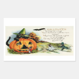 Vintage Halloween Stickers - Trick or treat