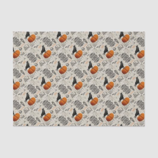 Vintage Halloween Tissuepapier (Voorkant)