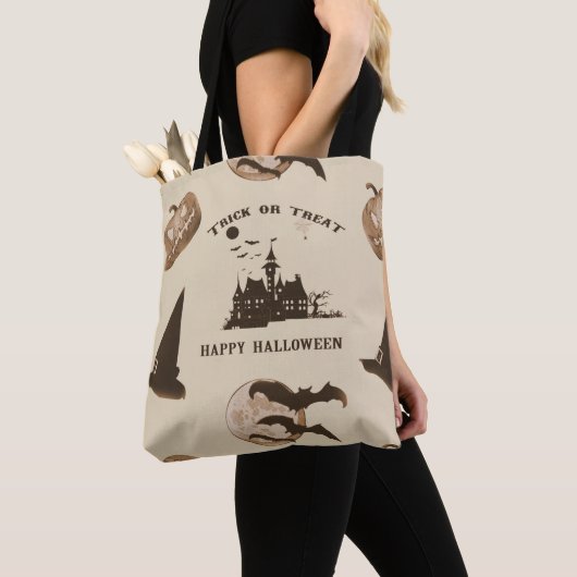 Vintage Halloween Tote Bag (Dichtbij)