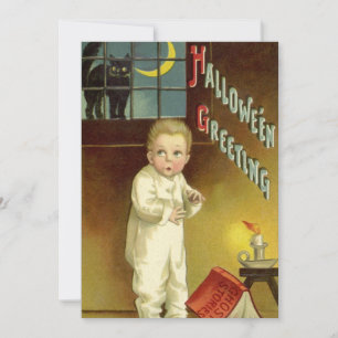 Vintage Halloween van Ellen Clapsaddle, Griezelspr Kaart