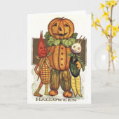 Vintage Halloween Veggies Kaart (Gele Bloem)