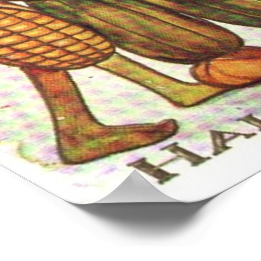 Vintage Halloween Veggies Poster (Hoek)