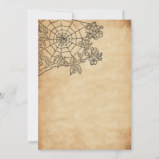 Vintage Halloween Wedding Kaart (Achterkant)