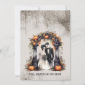 Vintage Halloween Wedding Kaart (Achterkant)