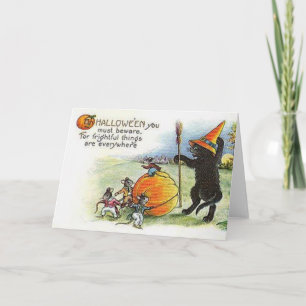 Vintage Halloween Wenskaart Kaart