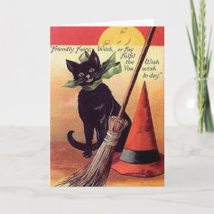 Vintage Halloween Wenskaart Kaart