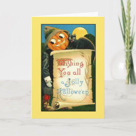 Vintage Halloween Wenskaart Kaart
