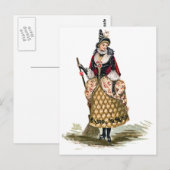 Vintage Halloween Witch Briefkaart (Voorkant / Achterkant)