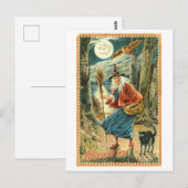 Vintage Halloween Witch Briefkaart (Voorkant / Achterkant)