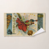 Vintage Halloween Witch  Handdoek (Handdoek)