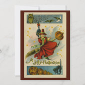 Vintage Halloween Witch  Kaart (Voorkant)