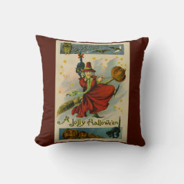 Vintage Halloween Witch Kussen