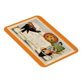 Vintage Halloween Witch Magnet Magneet (Rechterzijde)