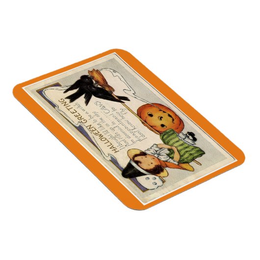 Vintage Halloween Witch Magnet Magneet (Rechterzijde)